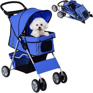 PawHut - Hundeanhänger - niebieski - 45x97x75 cm - Dog buggy PawHut - Hundeanhänger - niebieski - 45x97x75 cm - Dog buggy