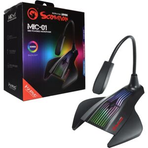 Microphone de jeu USB Omnidirectionnel Marvo MIC-01 - Microphone, Noir - Publicité Microphone de jeu USB Omnidirectionnel Marvo MIC-01 - Microphone, Noir - Publicité
