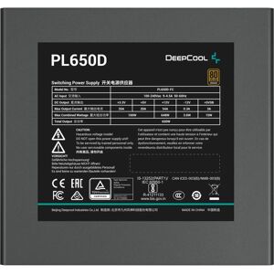 Sursă de alimentare DeepCool PL650D - 650W, 80 Plus Bronze, ATX Sursă de alimentare DeepCool PL650D - 650W, 80 Plus Bronze, ATX