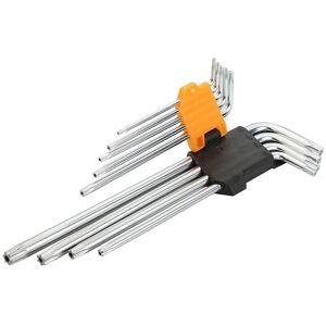 TOLSEN - Set de 9 clés Torx avec trou extra long - Publicité TOLSEN - Set de 9 clés Torx avec trou extra long - Publicité