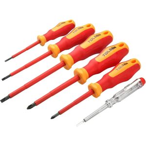TOLSEN TOOLS - Ensemble de 6 tournevis isolés VDE - Certifié sécurité - Publicité TOLSEN TOOLS - Ensemble de 6 tournevis isolés VDE - Certifié sécurité - Publicité