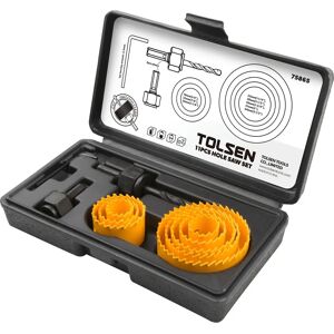 Tolsen 11pcs Hole Saw Kit - Suitable for Plywood, Drywall, Wood, Plastic Tolsen 11pcs Hole Saw Kit - Suitable for Plywood, Drywall, Wood, Plastic