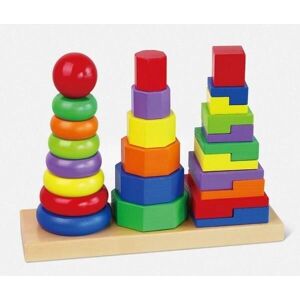 Viga Farverig Pyramide Legetøj - Formmatchende Læringsspil Viga Farverig Pyramide Legetøj - Formmatchende Læringsspil