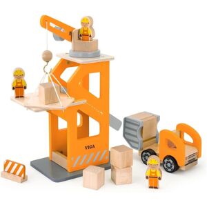 Viga Toys - Ensemble de construction avec grue - 3+ ans - Publicité Viga Toys - Ensemble de construction avec grue - 3+ ans - Publicité