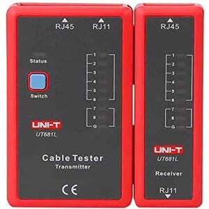 UNI-T - Netwerk- en Telefoonkabeltester - RJ45, RJ11, LED, Automatisch uitschakelen UNI-T - Netwerk- en Telefoonkabeltester - RJ45, RJ11, LED, Automatisch uitschakelen