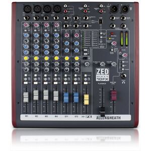 Allen & Heath ZED60-10FX audio mixer - 6 channels, effects, USB, compact Allen & Heath ZED60-10FX audio mixer - 6 channels, effects, USB, compact
