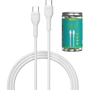 Câble USB-C Devia Kintone - 1m - Blanc - Données & Charge - Publicité Câble USB-C Devia Kintone - 1m - Blanc - Données & Charge - Publicité