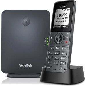 Yealink W71p - Trådlös VoIP-telefon med Anrops-Id - Ip-Dect - Trevägs Samtalskapacitet - Sip, Vq-Rtcpxr, Rtcp-Xr, Sip V2 - Grå Yealink W71p - Trådlös VoIP-telefon med Anrops-Id - Ip-Dect - Trevägs Samtalskapacitet - Sip, Vq-Rtcpxr, Rtcp-Xr, Sip V2 - Grå