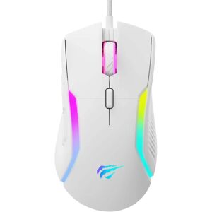 Havit MS1033 Weiße Gaming Maus - Einstellbares DPI, RGB, 9 Tasten - Ergonomisch Havit MS1033 Weiße Gaming Maus - Einstellbares DPI, RGB, 9 Tasten - Ergonomisch