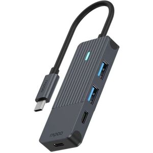 Rapoo UCH-4003 Hub USB-C - 4 Porte, Antracite Rapoo UCH-4003 Hub USB-C - 4 Porte, Antracite