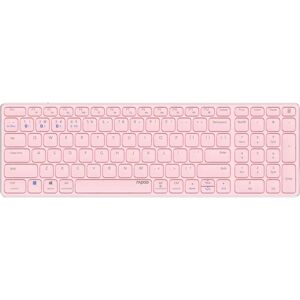 Clavier sans fil Bluetooth Rapoo E9700M - Bureau Rose - Publicité Clavier sans fil Bluetooth Rapoo E9700M - Bureau Rose - Publicité