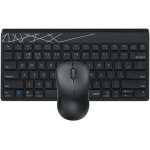 Teclado y Ratón Inalámbricos Rapoo 8000M - Bluetooth/2.4GHz - Negro Teclado y Ratón Inalámbricos Rapoo 8000M - Bluetooth/2.4GHz - Negro