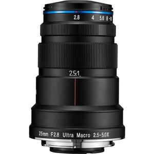 Objetivo Macro Laowa 25mm f/2.8 - Compacto, Enfoque Manual, 5X Máximo Objetivo Macro Laowa 25mm f/2.8 - Compacto, Enfoque Manual, 5X Máximo