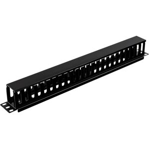 Panel de gestión de cables Aiten Data - 1U Plástico Negro Panel de gestión de cables Aiten Data - 1U Plástico Negro