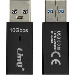 LinQ USB 3.1 to USB-C Adapter - 10 Gbps, Black LinQ USB 3.1 to USB-C Adapter - 10 Gbps, Black