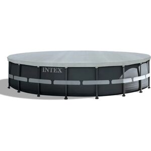 Intex Gray Round Pool Cover - UV-resistant, Water-repellent, Easy to attach Intex Gray Round Pool Cover - UV-resistant, Water-repellent, Easy to attach