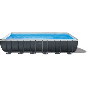 Piscina fuori terra Intex 26364NP - Rettangolare, Grigia, 31.805L Piscina fuori terra Intex 26364NP - Rettangolare, Grigia, 31.805L