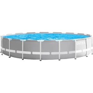 Intex Grijze Prism Frame Bovengrond Pool - 24.311L - Rond Intex Grijze Prism Frame Bovengrond Pool - 24.311L - Rond