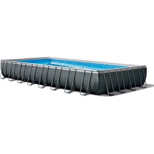 Piscine hors-sol rectangulaire Intex - 26378, Anthracite, Bleu - Publicité Piscine hors-sol rectangulaire Intex - 26378, Anthracite, Bleu - Publicité