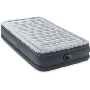 Matelas gonflable Intex - DuraBeam ComfortPlush Mid-Rise - Simple Gris - Publicité Matelas gonflable Intex - DuraBeam ComfortPlush Mid-Rise - Simple Gris - Publicité