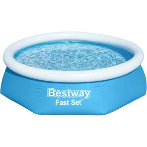 Bestway Blue White Fast Set Pool 8ft x 2.5ft - Above Ground Pool Bestway Blue White Fast Set Pool 8ft x 2.5ft - Above Ground Pool