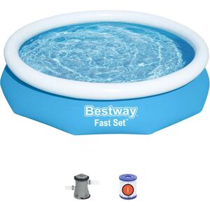 Piscine Gonflable Bestway Bleue - 305x66cm - 3200L - avec Pompe Filtrante - Publicité Piscine Gonflable Bestway Bleue - 305x66cm - 3200L - avec Pompe Filtrante - Publicité
