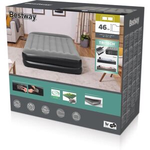 Bestway 67403 Nafukovací matrace - Dvojitá šedá Tritech, 203x152x46 cm Bestway 67403 Nafukovací matrace - Dvojitá šedá Tritech, 203x152x46 cm