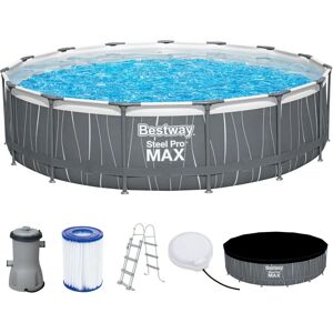 Basen okrągły Steel Pro MAX 15ft z filtrem, drabinką i pokrywą Basen okrągły Steel Pro MAX 15ft z filtrem, drabinką i pokrywą