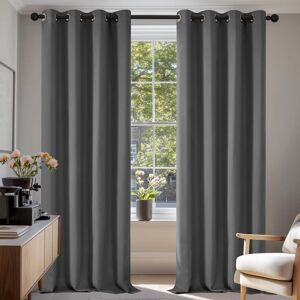 Cortinas Blackout Cinza Claro Deconovo - 2 Peças 140x245 cm Cortinas Blackout Cinza Claro Deconovo - 2 Peças 140x245 cm