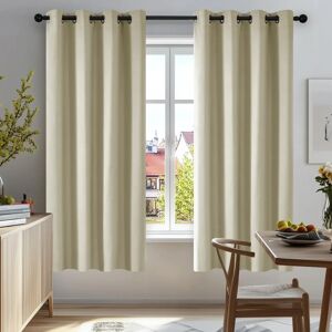 Cortinas blackout bege escuras Deconovo - 2 peças 140x175 cm Cortinas blackout bege escuras Deconovo - 2 peças 140x175 cm