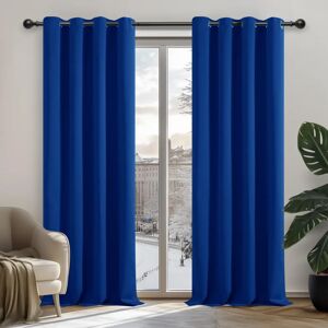 Rideaux occultants bleus Deconovo - 135x240 cm - Rideau - Publicité Rideaux occultants bleus Deconovo - 135x240 cm - Rideau - Publicité