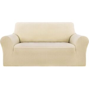 Housse de velours beige Deconovo pour canapé 2 places - Publicité Housse de velours beige Deconovo pour canapé 2 places - Publicité