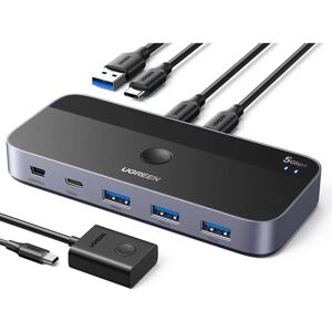 Ugreen CM687 Interruptor de Compartilhamento USB 3.0 - Manual 2x4 Portas Ugreen CM687 Interruptor de Compartilhamento USB 3.0 - Manual 2x4 Portas