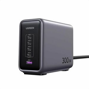 Ugreen Nexode 300W 5-Ports USB-C Laddare - Snabbladdning Ugreen Nexode 300W 5-Ports USB-C Laddare - Snabbladdning