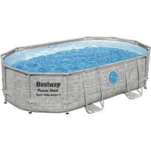 Bestway Power Steel Ovale Rattan Zwembad - 488x305x107cm Bestway Power Steel Ovale Rattan Zwembad - 488x305x107cm