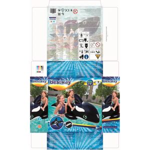 Bestway Model 41009 - Pool/Beach Float Black, White Pattern Vinyl Ride-on Bestway Model 41009 - Pool/Beach Float Black, White Pattern Vinyl Ride-on