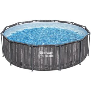 Bestway Steel Pro MAX Pool - Holz-Optik - 366cm x 100cm - Aufstellbecken Bestway Steel Pro MAX Pool - Holz-Optik - 366cm x 100cm - Aufstellbecken