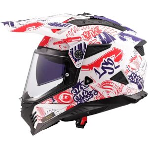 LS2 MX702 Pioneer II Wit-Rood-Blauw Crosshelm LS2 MX702 Pioneer II Wit-Rood-Blauw Crosshelm