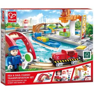 HAPE Güterzug- und Seefracht-Set - Spielzeugbahn für Kinder HAPE Güterzug- und Seefracht-Set - Spielzeugbahn für Kinder