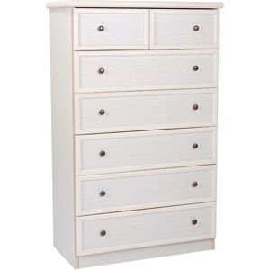 Liberoshopping Commode en Bois Blanche à 6 Tiroirs - Commode - Publicité Liberoshopping Commode en Bois Blanche à 6 Tiroirs - Commode - Publicité