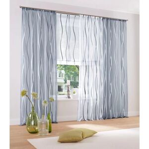 MY HOME Dimona Graue Voile Gardine - Transparent, 2er-Set MY HOME Dimona Graue Voile Gardine - Transparent, 2er-Set