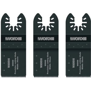 Worx WA5016.3 Set 3 Blades for Precise Wood Cuts - Oscillating Multitool Blade Worx WA5016.3 Set 3 Blades for Precise Wood Cuts - Oscillating Multitool Blade