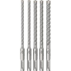 Bosch Hammer Drill Bit Set - 6/6/8/8/10 mm - Reinforced Concrete Bosch Hammer Drill Bit Set - 6/6/8/8/10 mm - Reinforced Concrete
