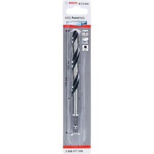 Bosch HSS Spiral Drill Bit 12mm - Durable PointTeQ Tip Bosch HSS Spiral Drill Bit 12mm - Durable PointTeQ Tip