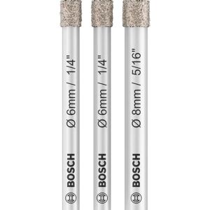 Zestaw wierteł diamentowych Bosch Professional do ceramiki - 3 szt. Zestaw wierteł diamentowych Bosch Professional do ceramiki - 3 szt.