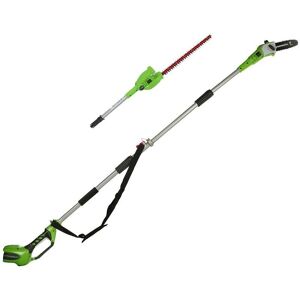 Greenworks G40PSH 2-in-1 Pole Saw & Hedge Trimmer - Power Tool Greenworks G40PSH 2-in-1 Pole Saw & Hedge Trimmer - Power Tool