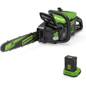 Motosierra inalámbrica Greenworks GD60CS40 - Guía de 40cm - Motor sin escobillas confiable Motosierra inalámbrica Greenworks GD60CS40 - Guía de 40cm - Motor sin escobillas confiable