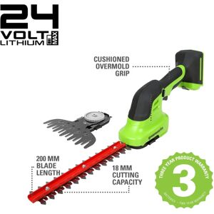 Greenworks G24SHT met batterij en oplader Greenworks G24SHT met batterij en oplader