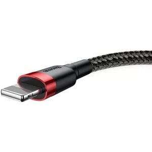 Baseus Fekete & Piros Nylon Lightning-kábel 2m Baseus Fekete & Piros Nylon Lightning-kábel 2m