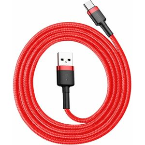 Cabo para Celular Baseus 6953156278219 - Vermelho/Preto, 1m, USB A para USB C Cabo para Celular Baseus 6953156278219 - Vermelho/Preto, 1m, USB A para USB C